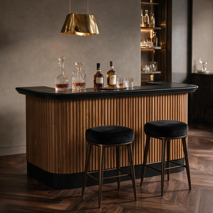Prohibition Series 84" Cocktail Bar - Walnut