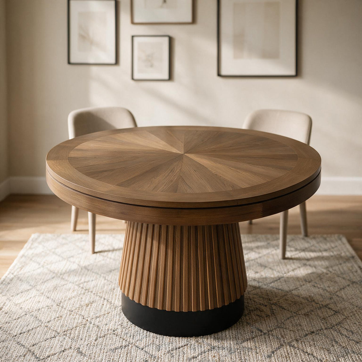 Poker Table Dining Top 60" Walnut