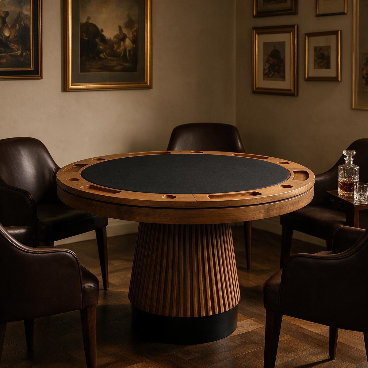 2 in 1 Poker Table  48" Walnut