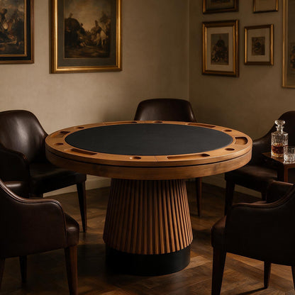 2 in 1 Poker Table  48" Walnut