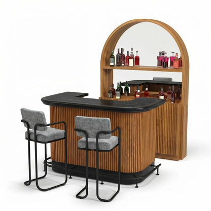 Prohibition Series 60" Cocktail Bar - Walnut