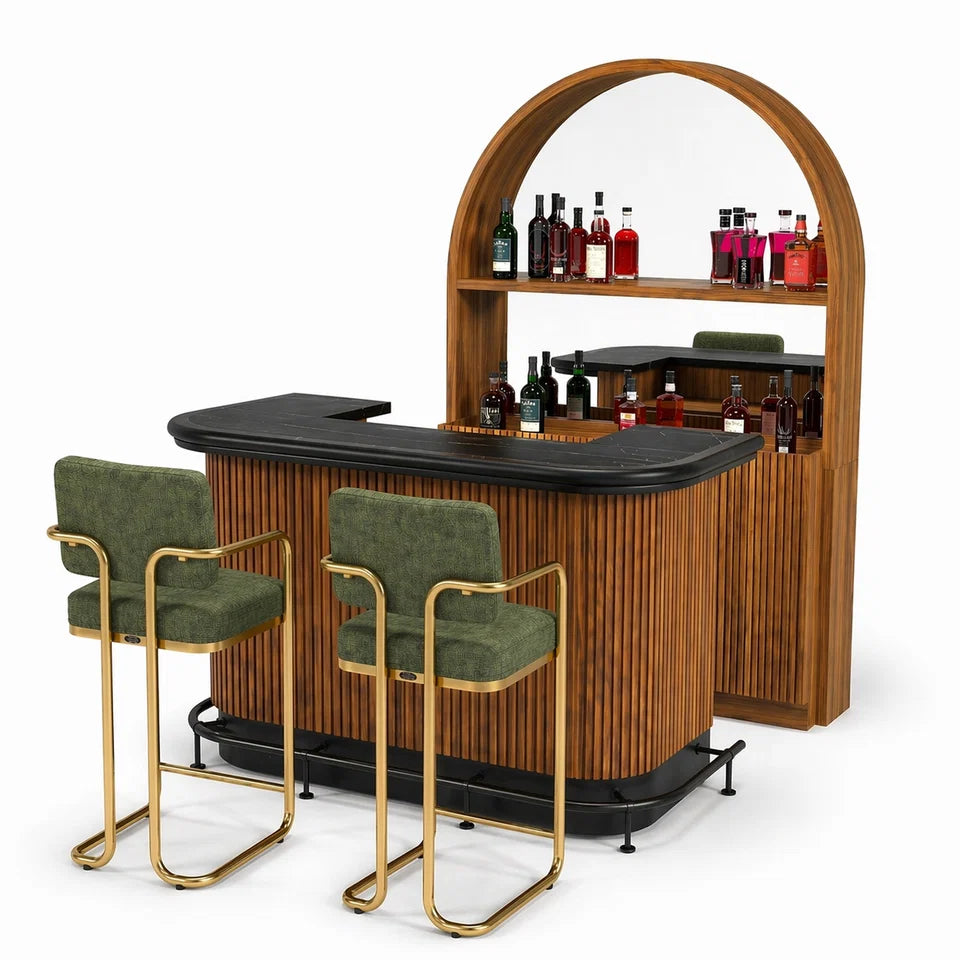 Prohibition Series 60" Cocktail Bar - Walnut
