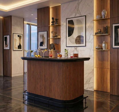Prohibition Series 60" Cocktail Bar - Walnut