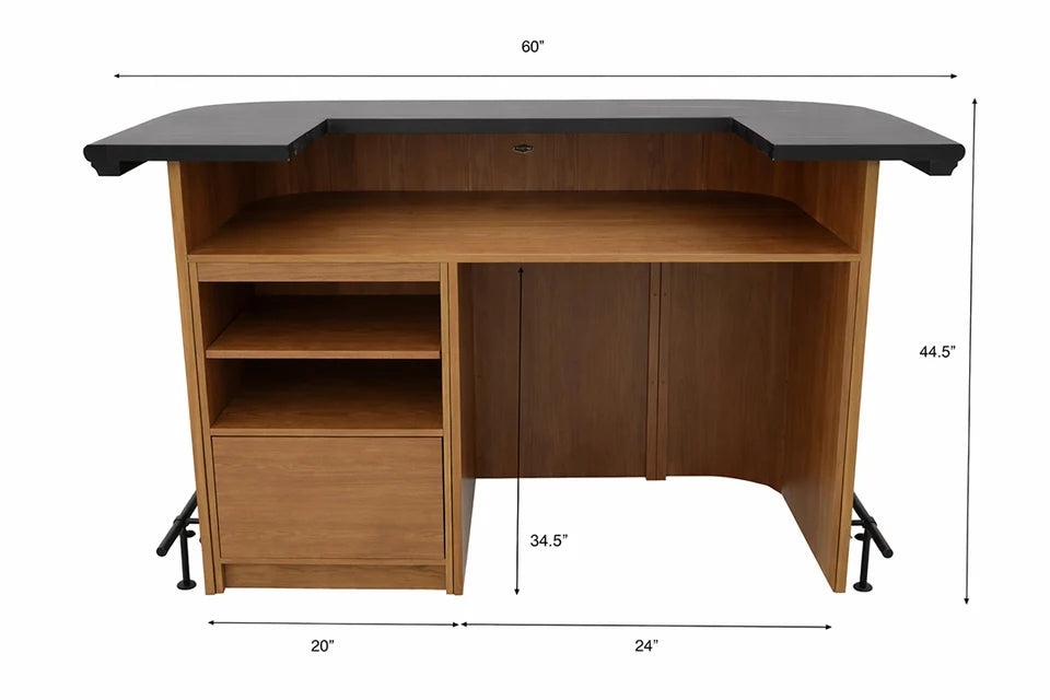 Prohibition Series 60" Cocktail Bar - Walnut