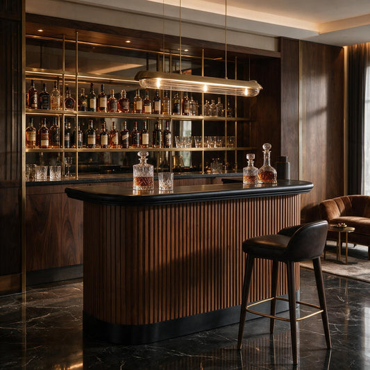 Prohibition Series 60" Cocktail Bar - Walnut