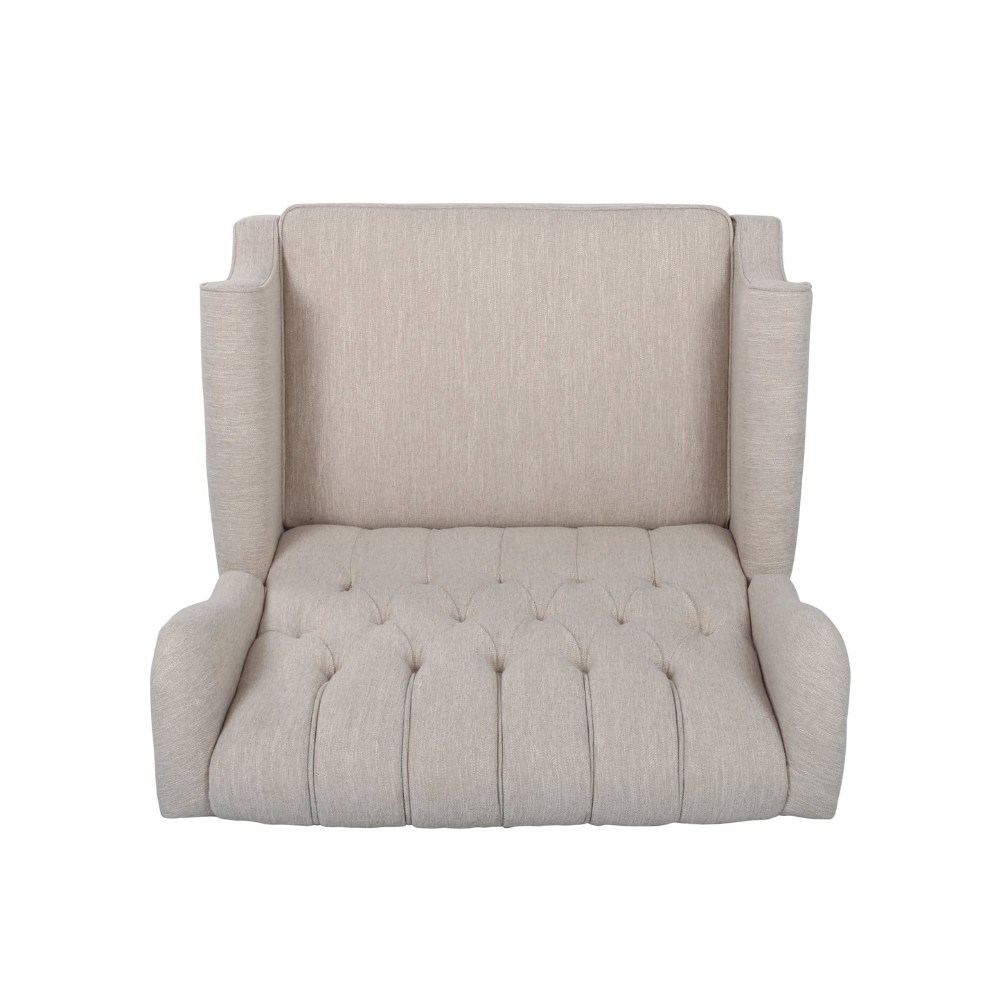 Push Back Recliner Chair Fabric Lounge Armchair Pushback Recliner with Rivet Decoration Wingback Single Sofa Chair with Padded Seat for Living Room, Bedroom 33.25D x 37.75W x 42.5H in