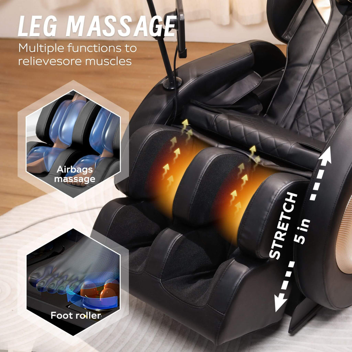 Airvana Tranquil Automatic Zero-Gravity Massage Recliner Chair With Full Body Air Pressure