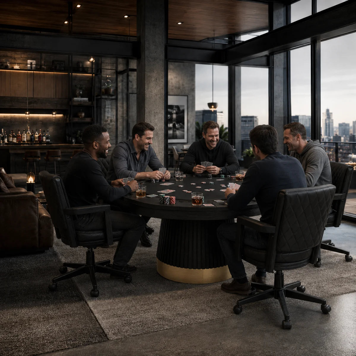 Prohibition Series 60" Poker Table Black