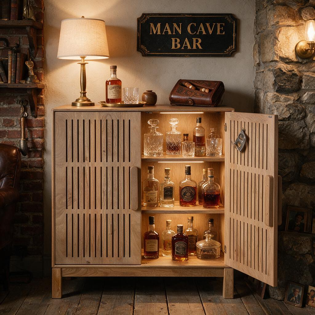 Pellamour - Bar Cabinet - Natural Brown