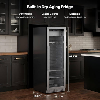 Commercial 12.5 Cu.Ft Dry Aging Fridge For Steaks, Beef, Lamb and Ham