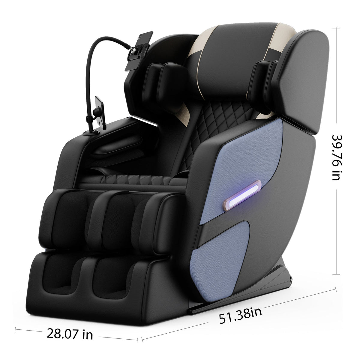 Airvana Imperium Full-Body Zero-Gravity Massage Recliner Chair With Ambient Lighting