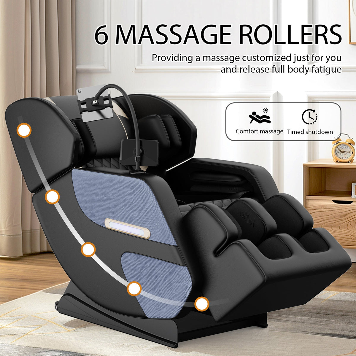 Airvana Imperium Full-Body Zero-Gravity Massage Recliner Chair With Ambient Lighting