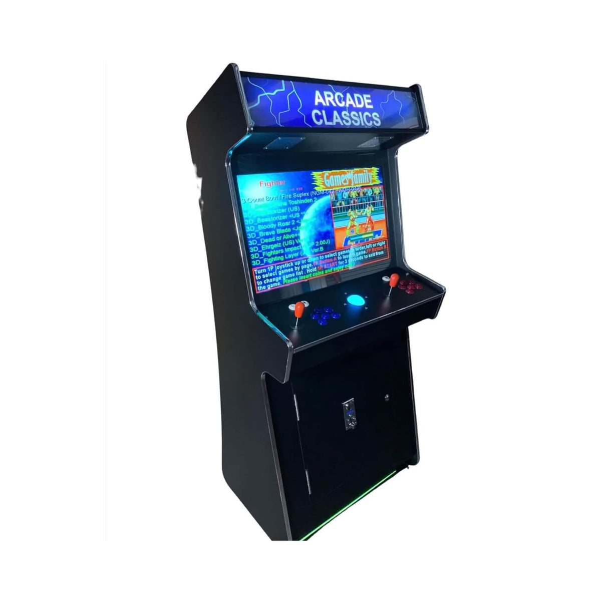 Full-Size Commercial-Grade 2-Player Upright Standup Arcade Machine With 4500 Classic Games And 2 Shooting Guns