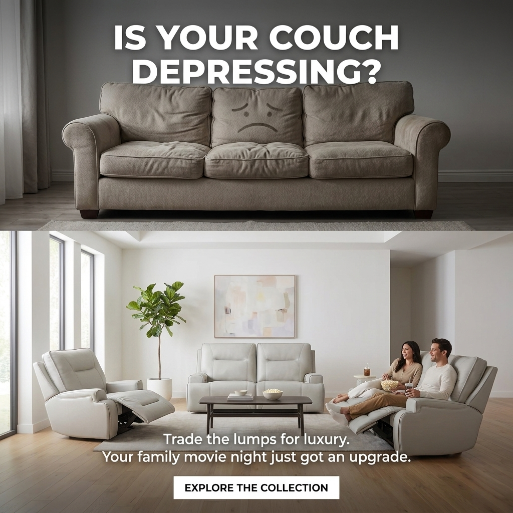 Atlas Fog Zero Gravity Power  Sofa w/ Fridge