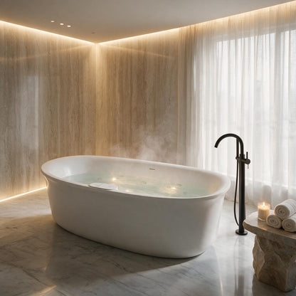 Jacuzzi Arga 69-Inch Freestanding Whirlpool Bathtub