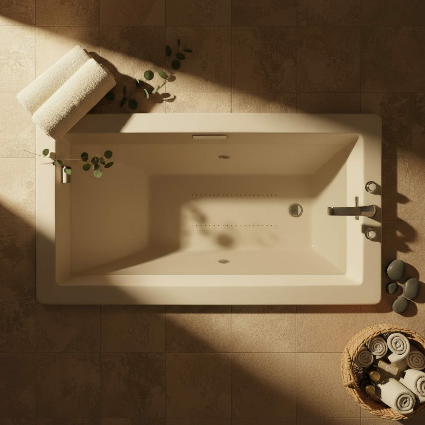 Jacuzzi Elara 66-Inch Rectangle Drop-In Whirlpool Bath
