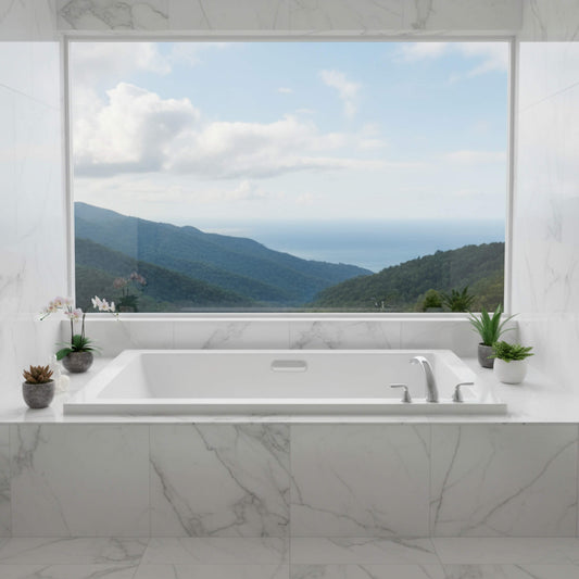 Jacuzzi Elara 66-Inch Rectangle Drop-In Whirlpool Bath