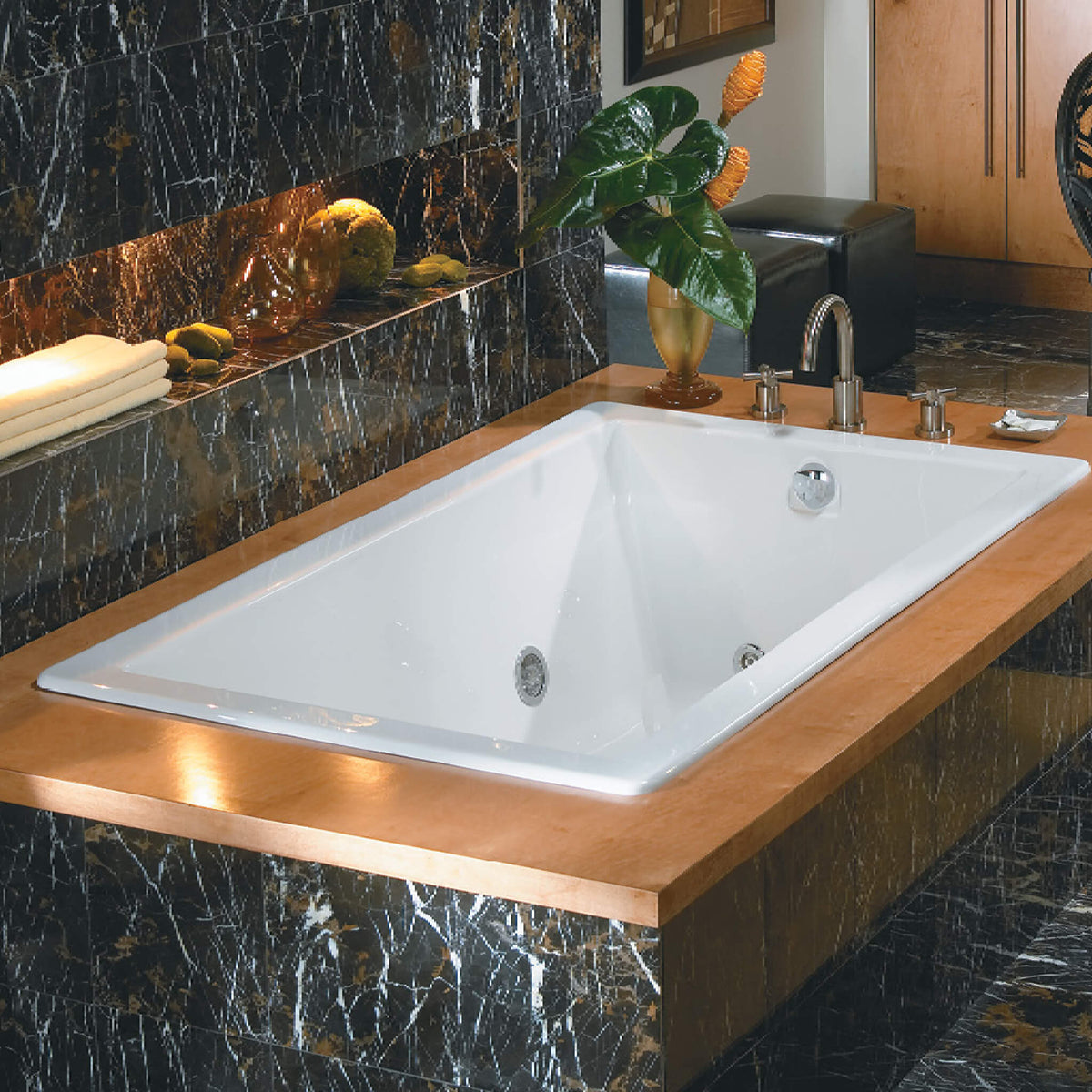 Jacuzzi Elara 72-Inch Drop-In Whirlpool Bathtub With 10 AccuPro Jet