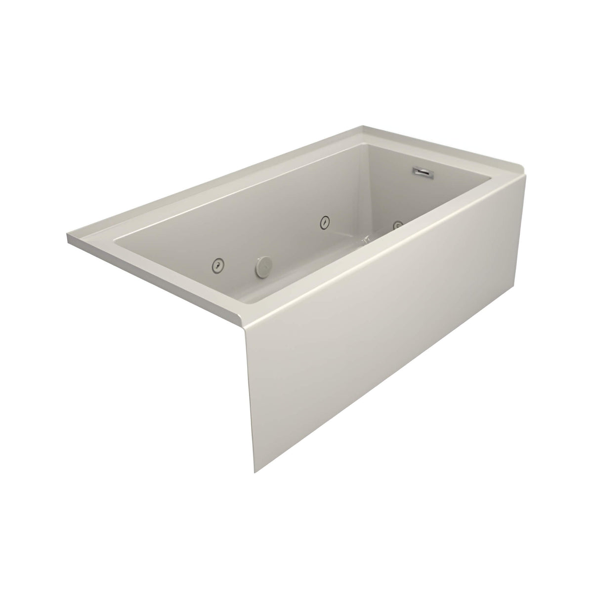 Jacuzzi Linea 60-Inch Luxury 3 Wall Alcove Whirlpool Bath With 8 Adjustable Jets