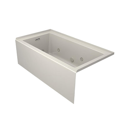Jacuzzi Linea 60-Inch Luxury 3 Wall Alcove Whirlpool Bath With 8 Adjustable Jets