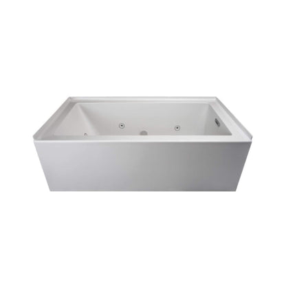 Jacuzzi Linea 60-Inch Luxury 3 Wall Alcove Whirlpool Bath With 8 Adjustable Jets