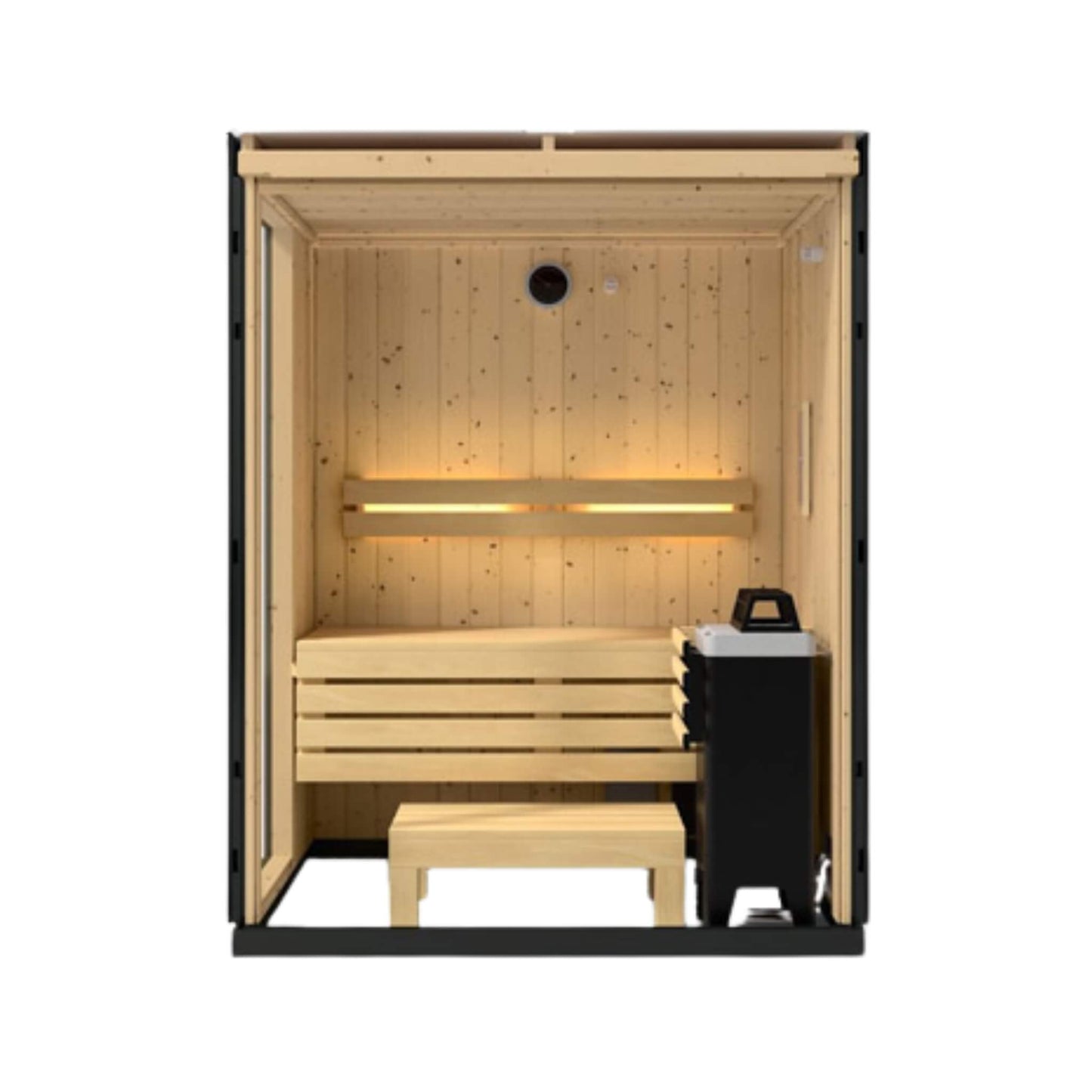 Kohler C1 Indoor 2, 3, 5-Person Graphite Gray Freestanding Alcove Design Sauna Kit
