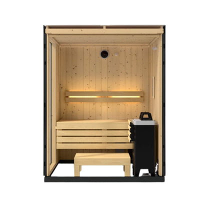 Kohler C1 Indoor 2, 3, 5-Person Graphite Gray Freestanding Alcove Design Sauna Kit