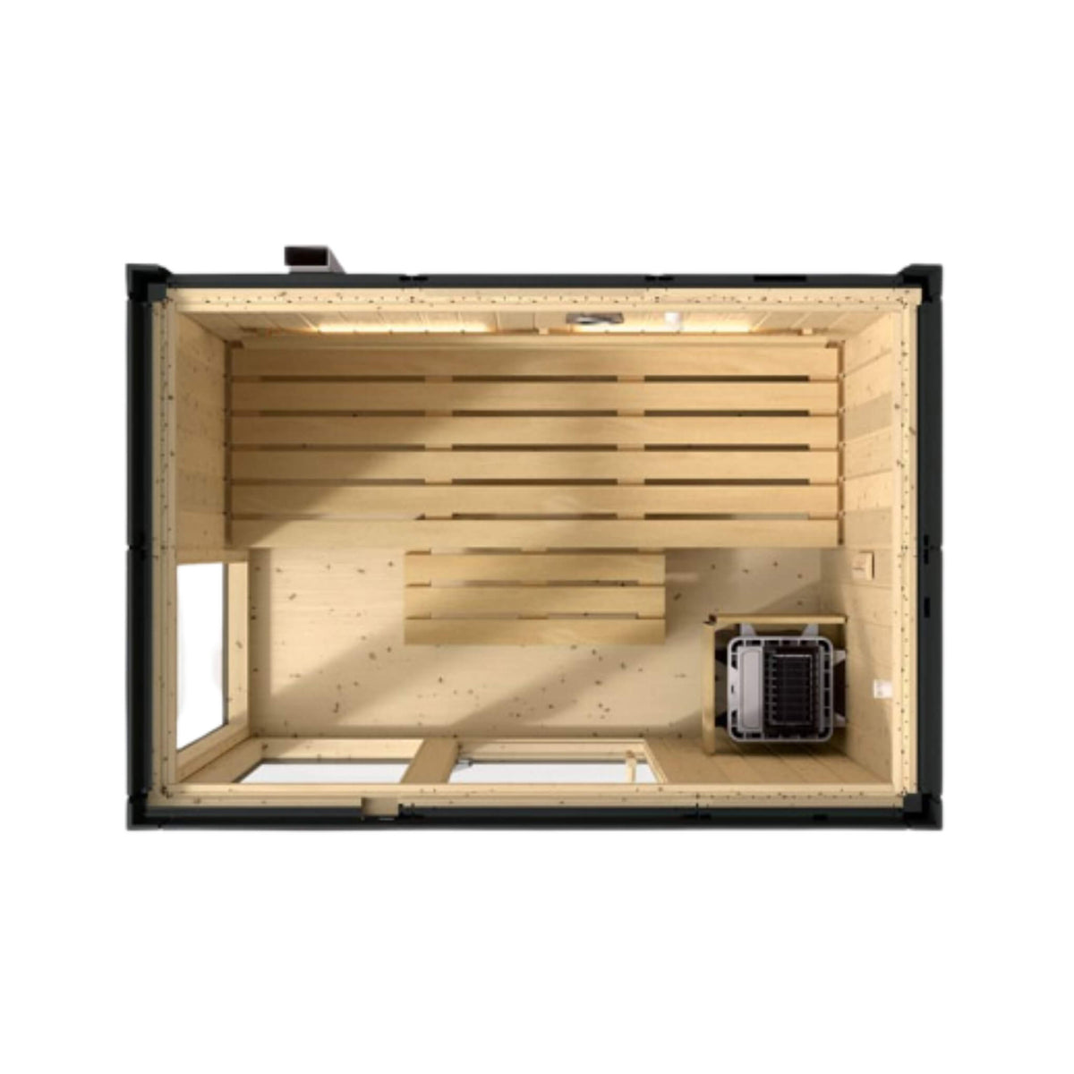 Kohler C1 Indoor 2, 3, 5-Person Graphite Gray Freestanding Alcove Design Sauna Kit
