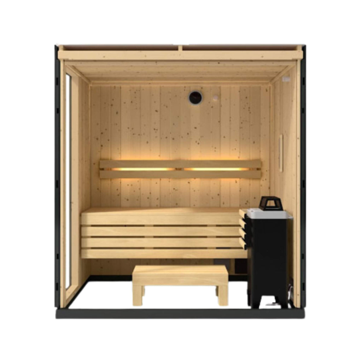 Kohler C1 Indoor 2, 3, 5-Person Graphite Gray Freestanding Alcove Design Sauna Kit