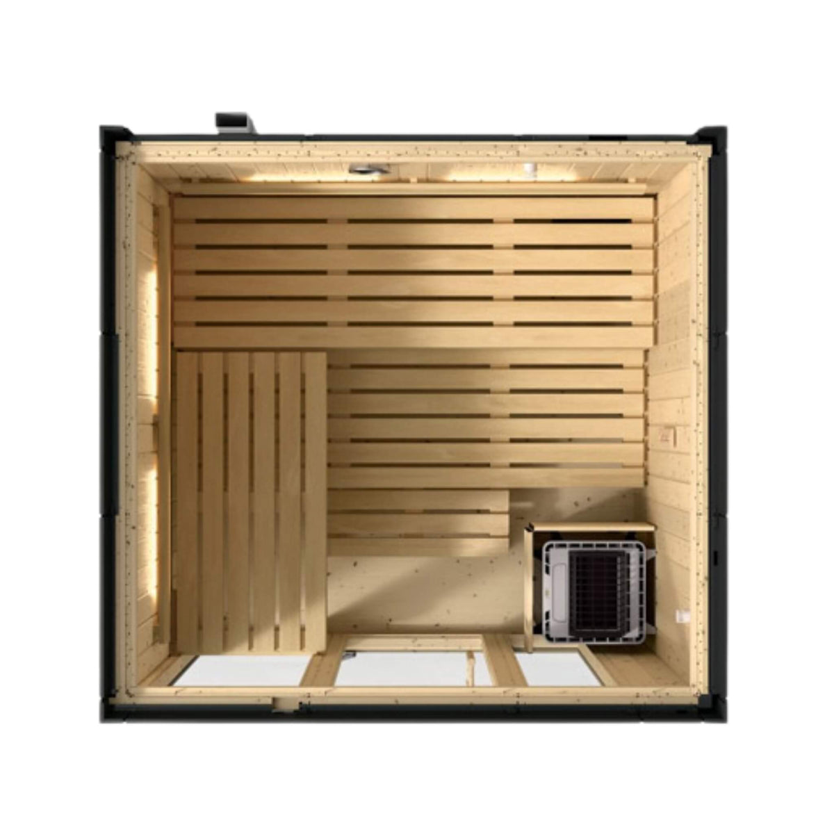Kohler C1 Indoor 2, 3, 5-Person Graphite Gray Freestanding Alcove Design Sauna Kit