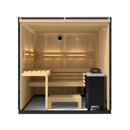 Kohler C1 Indoor 2, 3, 5-Person Graphite Gray Freestanding Alcove Design Sauna Kit
