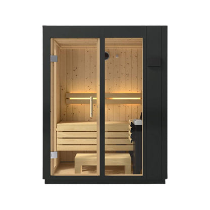 Kohler C1 Indoor 2, 3, 5-Person Graphite Gray Freestanding Alcove Design Sauna Kit