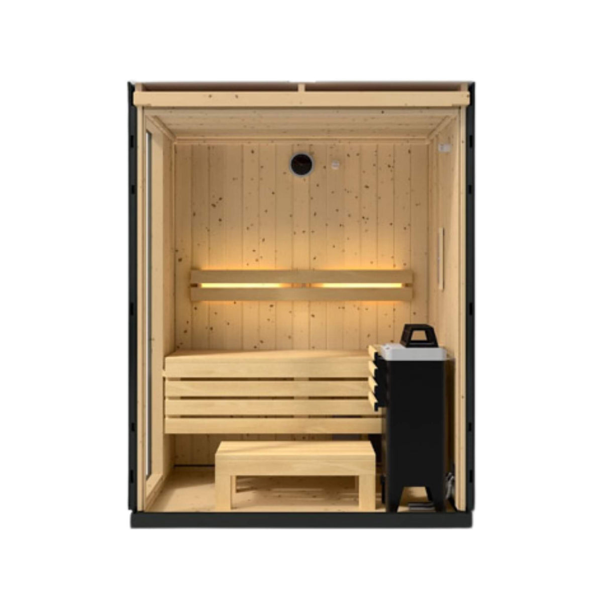 Kohler C1 Indoor 2, 3, 5-Person Graphite Gray Freestanding Alcove Design Sauna Kit