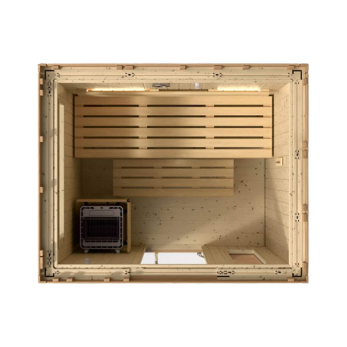 Kohler C2 Outdoor Douglas Fir Scandinavian Spruce Sauna Kit