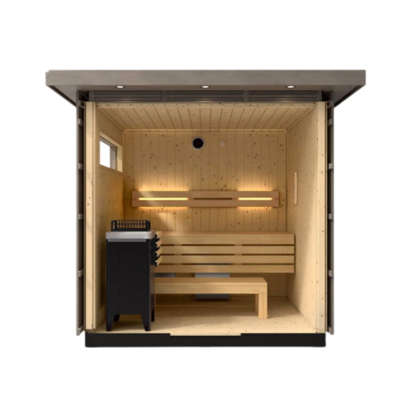 Kohler C2 Outdoor Weathered Gray Spruce Sauna Kit