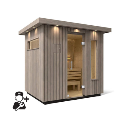 Kohler C2 Outdoor Weathered Gray Spruce Sauna Kit