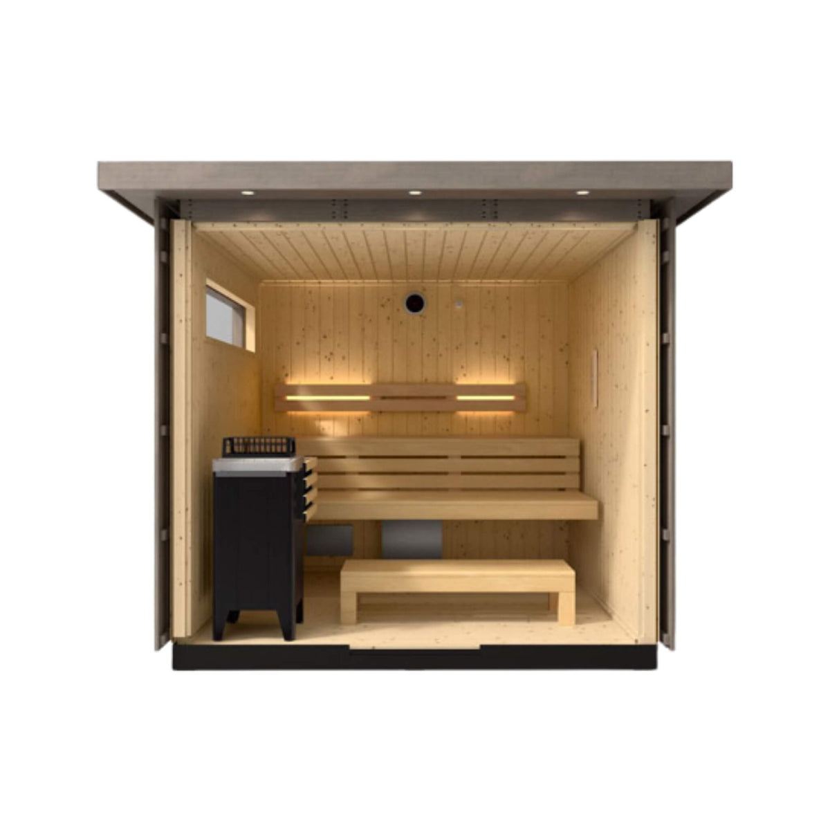 Kohler C2 Outdoor Weathered Gray Spruce Sauna Kit
