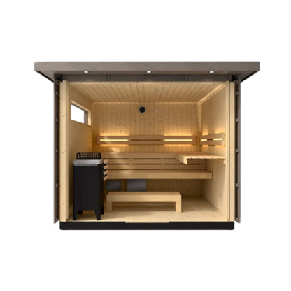 Kohler C2 Outdoor Weathered Gray Spruce Sauna Kit