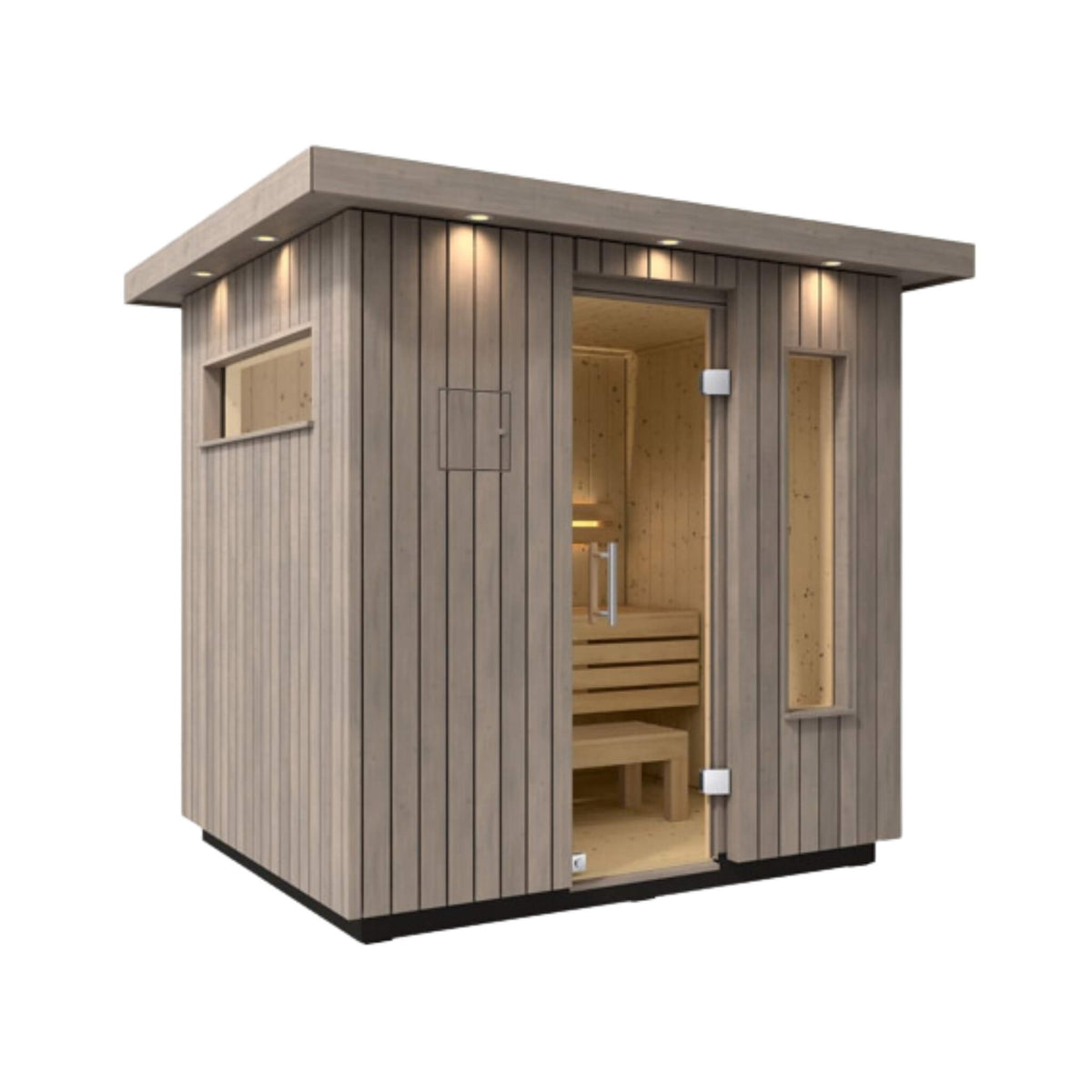 Kohler C2 Outdoor Weathered Gray Spruce Sauna Kit