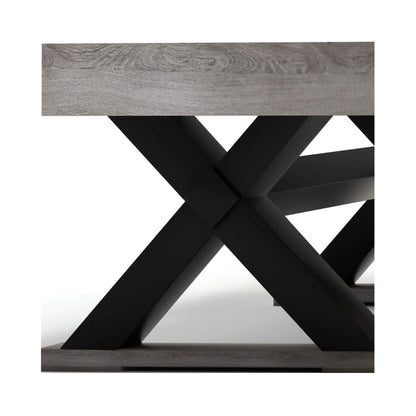 Large 84-Inch Rustic Gray Pool Table With Cues, Balls And X-Legs