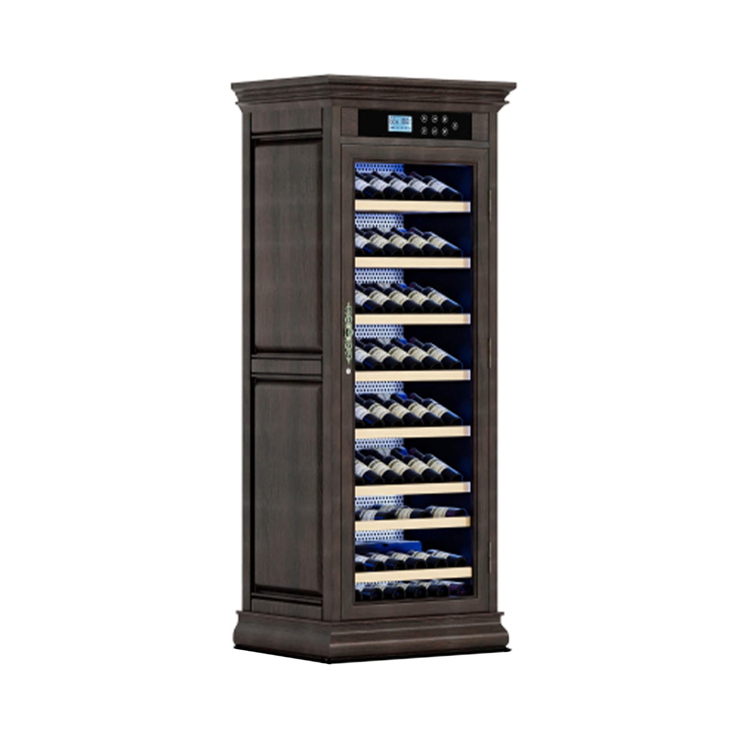 Nuvia 102-Bottle 10.6 Cu.Ft Wine Cooler Cabinet With LED Lighting And Temperature Control