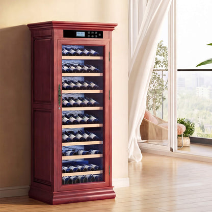 Nuvia 102-Bottle 10.6 Cu.Ft Wine Cooler Cabinet With LED Lighting And Temperature Control