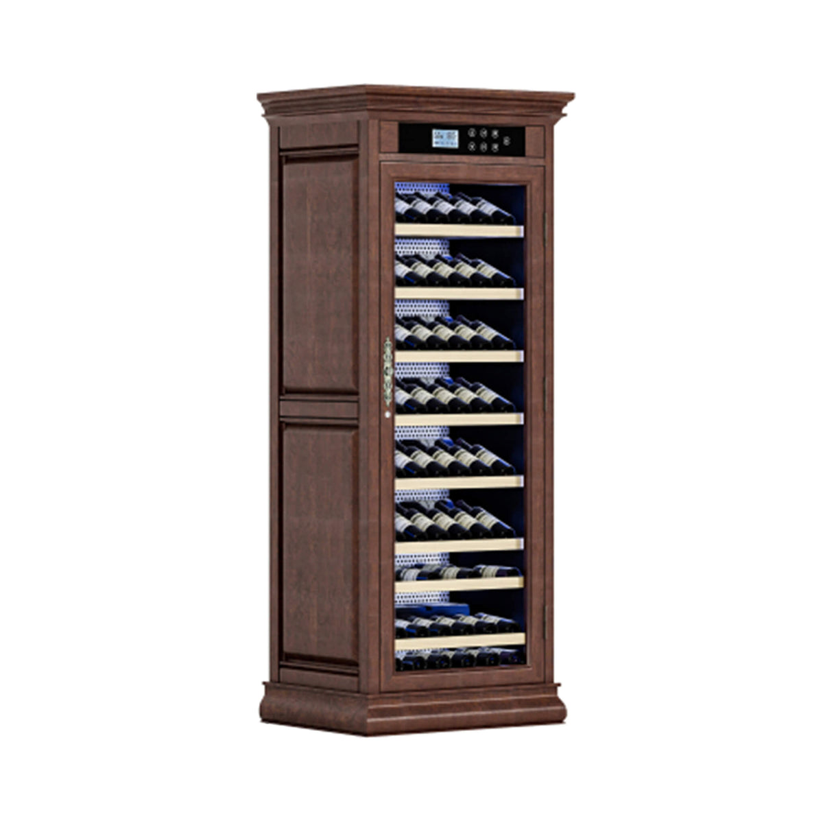 Nuvia 102-Bottle 10.6 Cu.Ft Wine Cooler Cabinet With LED Lighting And Temperature Control