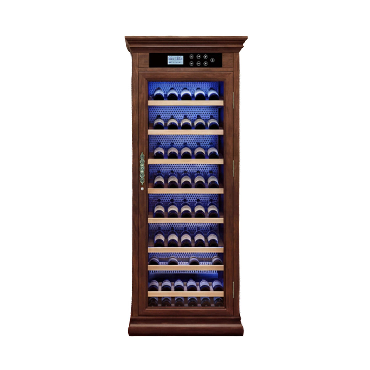 Nuvia 102-Bottle 10.6 Cu.Ft Wine Cooler Cabinet With LED Lighting And Temperature Control