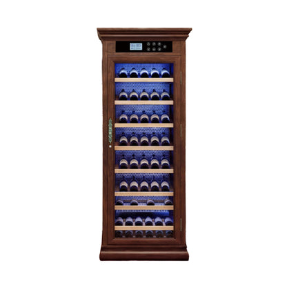Nuvia 102-Bottle 10.6 Cu.Ft Wine Cooler Cabinet With LED Lighting And Temperature Control