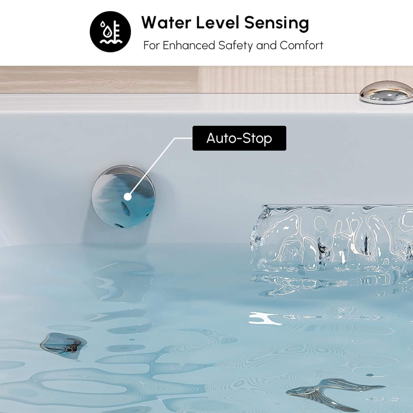 Nuvia Novara 71-Inch Luxury 2-Person Jetted Whirlpool Tub With Massage And Thermostat Control