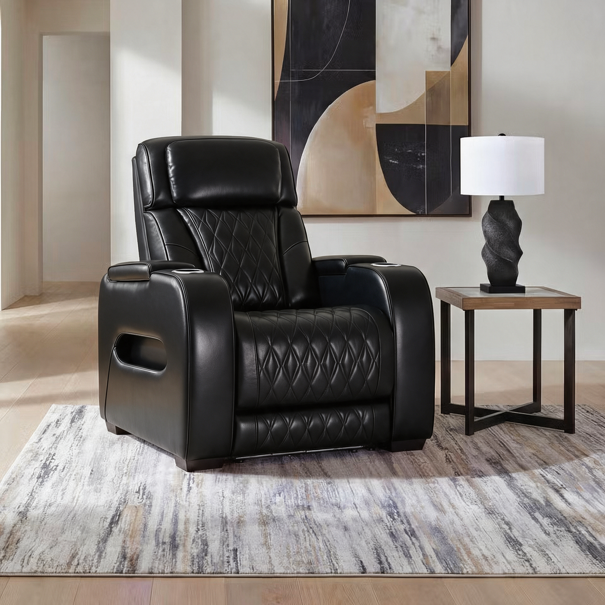 Boyington Black Power Recliner
