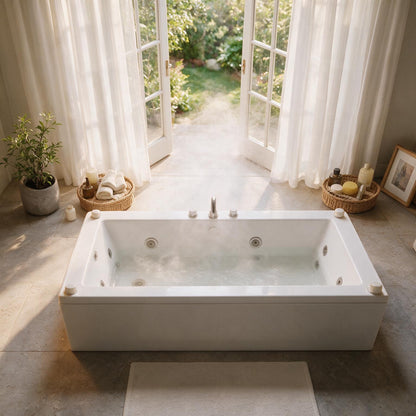 Jacuzzi Elara 72-Inch Drop-In Whirlpool Bathtub With 10 AccuPro Jet