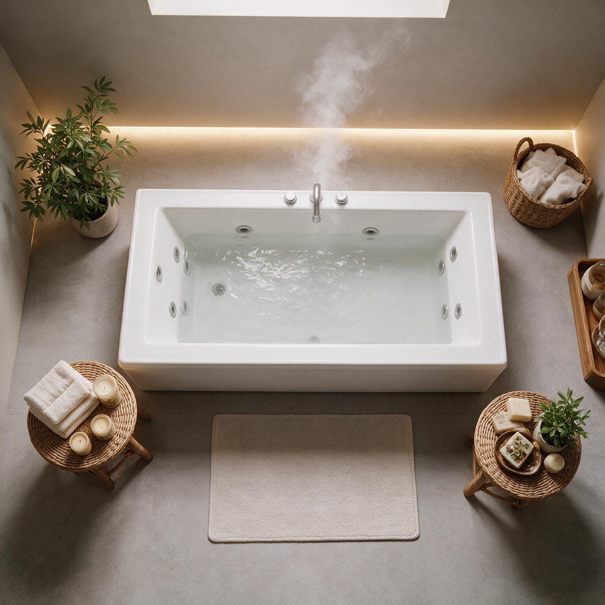 Jacuzzi Elara 72-Inch Drop-In Whirlpool Bathtub With 10 AccuPro Jet