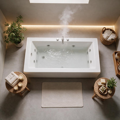 Jacuzzi Elara 72-Inch Drop-In Whirlpool Bathtub With 10 AccuPro Jet